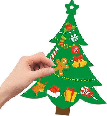Treayes DIY Christmas Tree Craft Kit for Kids, Holiday Arts and Crafts Activity, Xmas Party Favors, Gifts for Toddlers Boys Girls, Classroom Decorations Supplies in Kuwait