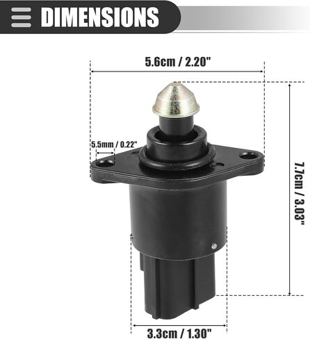 Motoforti Air Supply Idle Control Valve, Idle Air Control Valve, for Jeep Grand Cherokee 1999-2001, Metal, No.4861099AA/53030751 in Saudi Arabia