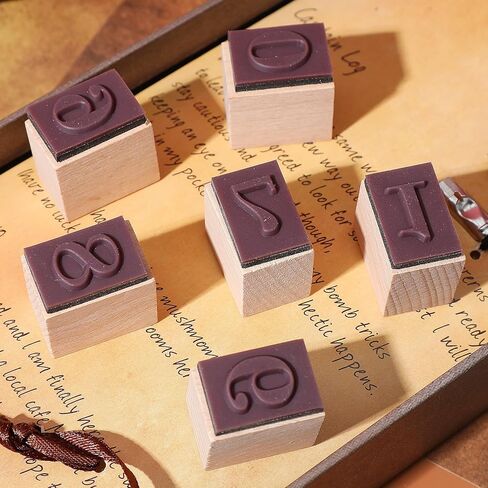 Wooden Seal Stamp Set Portable DIY Craft Stamper with Fine Carving Pattern for Scrapbooking Card Making and Decorative Art Projects in Saudi Arabia
