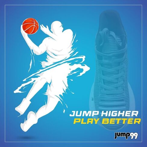 حذاء Jump99 J99 Flex Ultra Strength Plyometric التدريبي: يعزز قفزتك العمودية - يعزز قدرتك على القفز وأدائك رمادي/أسود (الحجم: 13) in Saudi Arabia