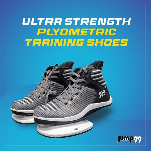 حذاء Jump99 J99 Flex Ultra Strength Plyometric التدريبي: يعزز قفزتك العمودية - يعزز قدرتك على القفز وأدائك رمادي/أسود (الحجم: 13) in Saudi Arabia