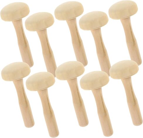 Angoily 10pcs Wooden Ink Roller for Printmaking Rubbing Roller Tool Smooth Handle for Painting and Stamping in Saudi Arabia