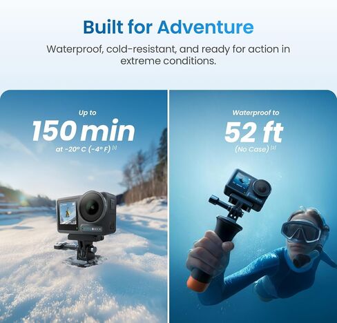 Xtra Pro Action Camera, 4K Vlogging Camera with 1/1.3'' Sensor, 65ft Waterproof, Night View & Stabilization for Cycling, Diving, Sports Shooting in Saudi Arabia