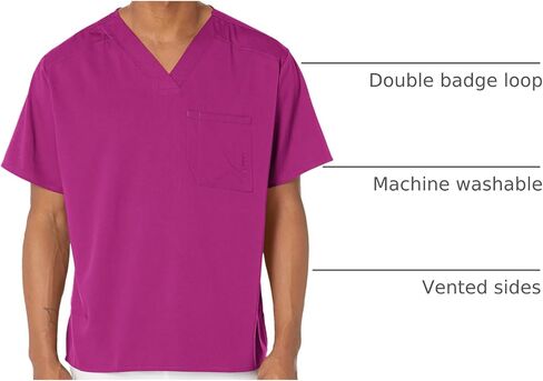 WonderWink Men's V-Neck Scrub Top in Saudi Arabia