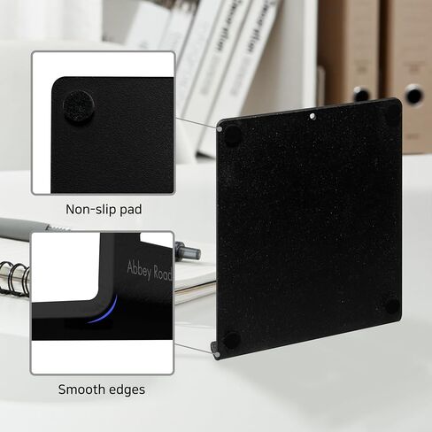 ALUA - Metal Bookends Modern Line Art Design Heavy-Duty and Scratch-Resistant Space-Saving Organizer (B, Black) in Saudi Arabia