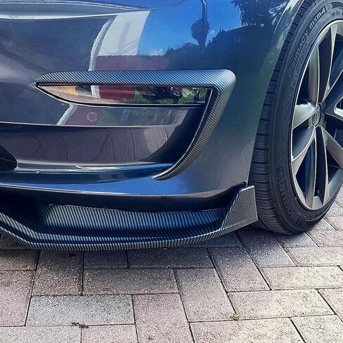 PACEWALKER for Tesla Model Y Front Bumper Lip Kit Car Glossy Mods Spoilers fit for 2017-2023 Tesla Model Y Accessories（MATTECARBON） in Kuwait