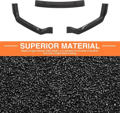 Front Bumper Spoiler Lip Compatible with 2018-2025 Infiniti Q50 Q50L Sport Model Splitter Spoiler Trim Protection, Gloss Black in Saudi Arabia