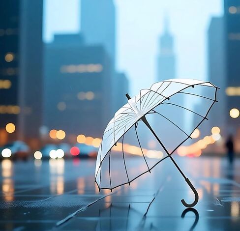 Meichoon Clear Umbrella for Rain Wedding 16 Ribs Big Size Windproof Auto Open See Through Travel Essentials in Kuwait