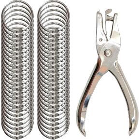 50pcs 1 inch Metallic Binder Rings for Index Cards Flashcards with 1/4 Single Hole Punch, Small Colorful Metal Steel Book Notebook Paper Rings Keychain Key Rings for School Office Home(Colorful) in Saudi Arabia