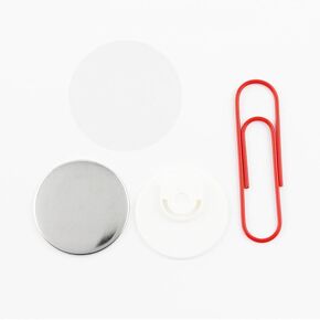 100 Sets 1"; 25mm Metal Paper Clip Button Supply Materials for Professional All Steel Badge Button Maker| | - - (Color: 25mm) in Kuwait