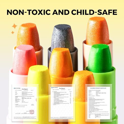 Jar Melo Glitter Crayons for Toddlers 1-3, Non-Toxic Washable Crayons for Kids, Ultra-Silky and Twist, Ideal Coloring Gift for Boys and Girls, 12 Colors in Saudi Arabia