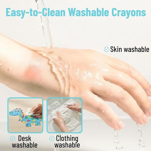 مستر بن - أقلام تلوين جامبو قابلة للالتواء، 12 عبوة، متعددة الألوان، أقلام تلوين غير سامة قابلة للغسل، هدية عيد الميلاد in Kuwait