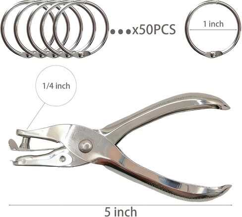 50pcs 1 inch Metallic Binder Rings for Index Cards Flashcards with 1/4 Single Hole Punch, Small Colorful Metal Steel Book Notebook Paper Rings Keychain Key Rings for School Office Home(Colorful) in Saudi Arabia
