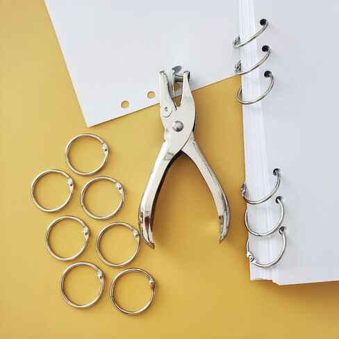 50pcs 1 inch Metallic Binder Rings for Index Cards Flashcards with 1/4 Single Hole Punch, Small Colorful Metal Steel Book Notebook Paper Rings Keychain Key Rings for School Office Home(Colorful) in Saudi Arabia