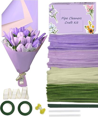 Pipe Cleaners, 400 Pieces Chenille Stems for Flower Bouquet Making, Fuzzy Sticks for DIY Projects, STEM Activities, Length 11.8 inches(30cm), Beginner-Friendly Gifts for Craft Lovers (Pink) in Saudi Arabia