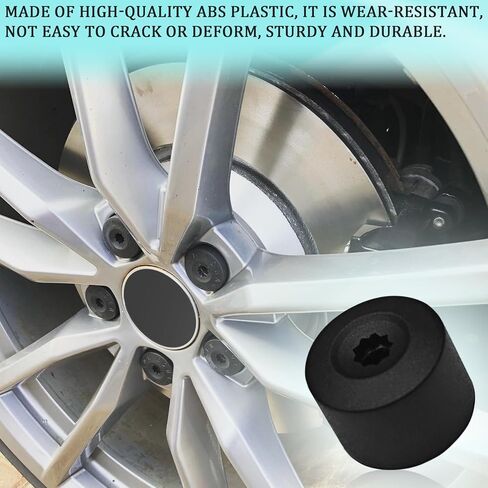20PCS Car Black Wheel Lug Nut Covers，17mm Wheel Nut Covers with Removal Tool, Lug Nut Caps, Replaces for 1K0 601 173, Compatible with Volkswagen Tiguan Accessories, Jetta Beetle Passat GTI CC in Saudi Arabia