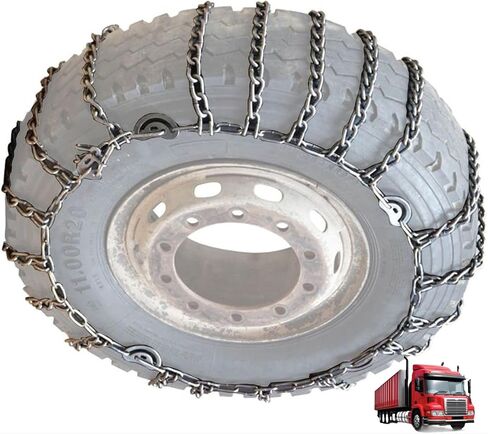 9mm Set of 2 Heavy Duty Snow Chains for Suvs and Cars Skid Traction Chains High Strength Manganese Emergency Use for Tire Reliable in Sandy road 275/80R22.5 2pcs 10.00-20 in Saudi Arabia