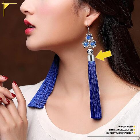 Mardatt 345PCS 7Sizes KC Gold Cord End Caps Kit, Tassel Leather Cords Buckle End Tip Cap, Suede Fiber Crimps End Caps for DIY Crafts Tassel Necklace Making Supplies in Kuwait