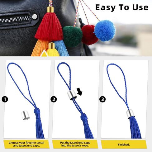 Mardatt 345PCS 7Sizes KC Gold Cord End Caps Kit, Tassel Leather Cords Buckle End Tip Cap, Suede Fiber Crimps End Caps for DIY Crafts Tassel Necklace Making Supplies in Kuwait