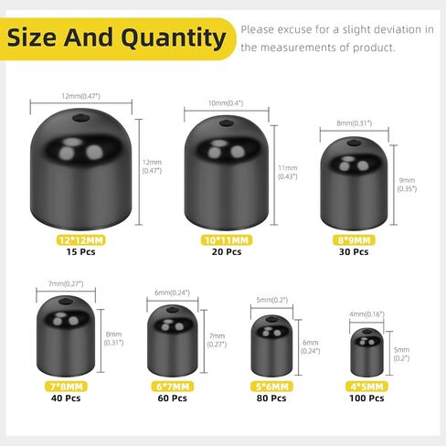 Mardatt 345PCS 7Sizes KC Gold Cord End Caps Kit, Tassel Leather Cords Buckle End Tip Cap, Suede Fiber Crimps End Caps for DIY Crafts Tassel Necklace Making Supplies in Kuwait