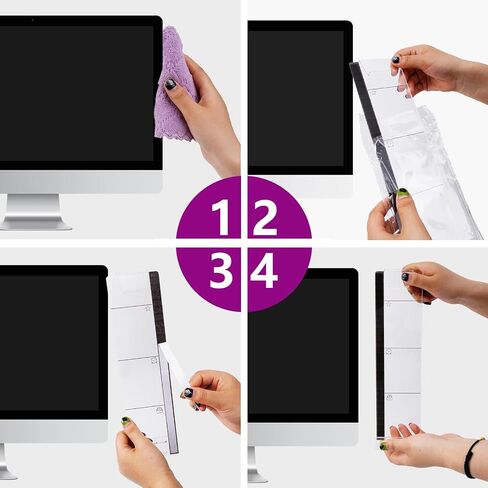 2Pcs Computer Monitor Memo Board with Box Packaging, Home Office Essentials Office Desk Accessories, Multifunction Message Board Note Holder Phone Holder in Saudi Arabia