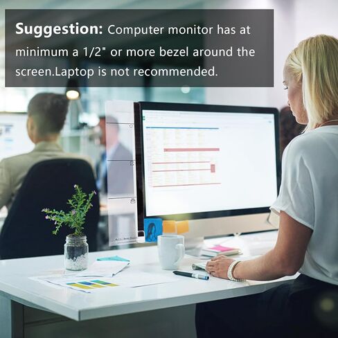 2Pcs Computer Monitor Memo Board with Box Packaging, Home Office Essentials Office Desk Accessories, Multifunction Message Board Note Holder Phone Holder in Saudi Arabia