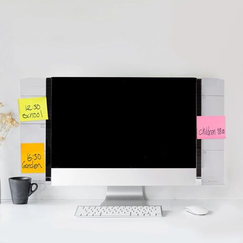 2Pcs Computer Monitor Memo Board with Box Packaging, Home Office Essentials Office Desk Accessories, Multifunction Message Board Note Holder Phone Holder in Saudi Arabia