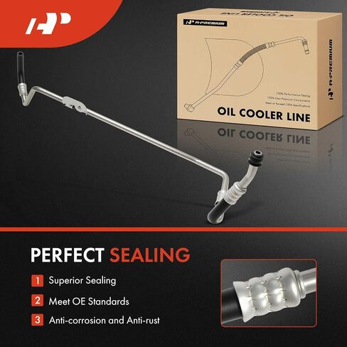 A-Premium Outlet Automatic Transmission Oil Cooler Line Hose Assembly Compatible with Ford F-150 F150 2015 2016 2017 2018 2019, 5.0L, 6 speed transmission in Saudi Arabia