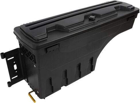SCITOO Truck Bed Storage Tool Box Fit 180° Rotating For Chevrolet Silverado 1500 2019-2022, For GMC Sierra 1500 2019-2022 Left Side Waterproof Black in Kuwait