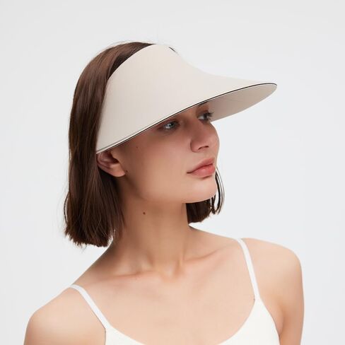 Sun Visors for Women Wide Brim Summer UV Protection Foldable Sun Hat UPF 50+ Beach Cap SNH5M133T in Kuwait