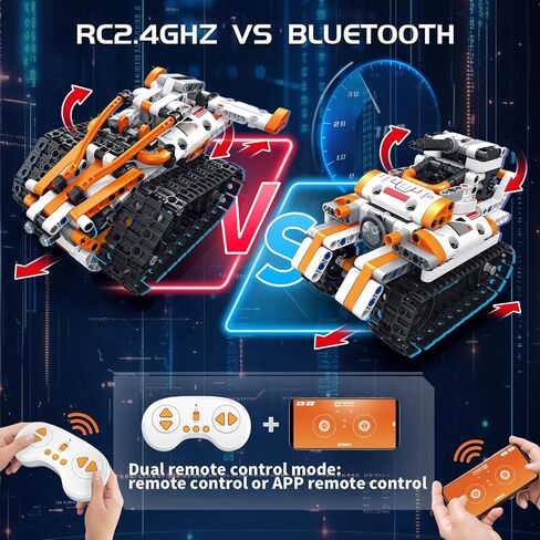 5 in 1 STEM Robotics Building Kit, 560 PCS APP/Remote Control Robot Toy Building Block Sets, Compatible with Lego Robot Control & Programming, Coding Robotic Toys Birthday Great Gifts for Boys 8-14 in Saudi Arabia