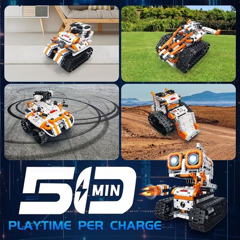 5 in 1 STEM Robotics Building Kit, 560 PCS APP/Remote Control Robot Toy Building Block Sets, Compatible with Lego Robot Control & Programming, Coding Robotic Toys Birthday Great Gifts for Boys 8-14 in Saudi Arabia