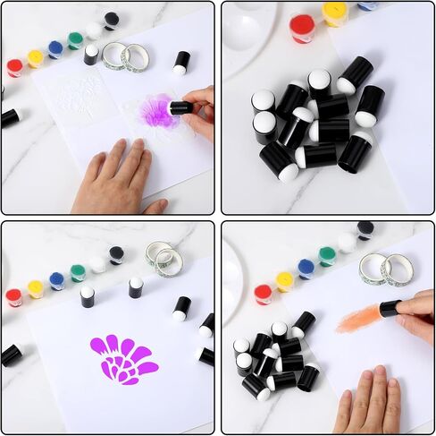 20Pcs Finger Daubers Sponge for Painting, Face Painting Sponges for Crafting DIY, Stamping Ink, Stencil Sponges for Card Making in Saudi Arabia