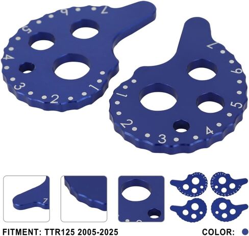 Motorcycle Chain Adjuster Parts Regulator CNC Dirt Bike Rear Axle Block for TTR125 TTR 125 2005-2025 Accessoires Blue in Saudi Arabia
