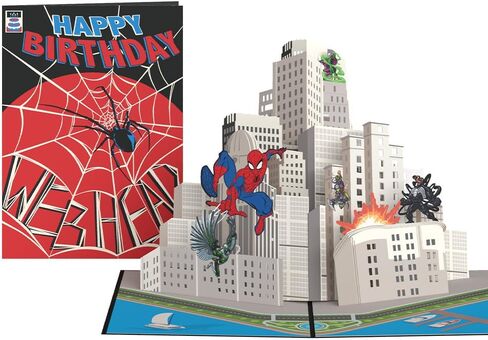 Loveop Marvel's Spiderman Amazing Birthday Pop-Up Card, 5 X 7", Funko Pop Cards, Husband Birthday Card, Pop Up Card for Kids in Kuwait