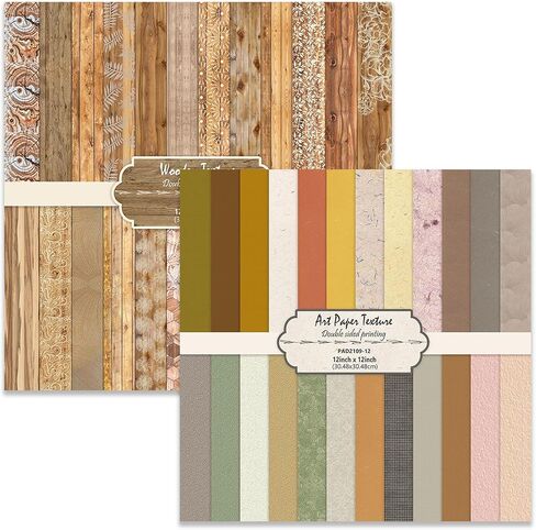 Scrapbook Paper 12x12 Double Sided Background Paper for Scrapbooking, 48 Sheets/48 Designs Decorative Craft Papers Vintage Patterned Papers for Card Making Journaling Decor (B) in Saudi Arabia