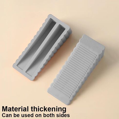 2PCS Door Stopper Wedge, Silicone Door Stoppers for Bottom of Door, Heavy Duty Doorstop for Home Office Dorm Classroom(Grey) in Saudi Arabia