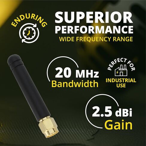 GSM Omni Directional Thumb Antenna with SMA Male L-Type Connector – CDMA and WCDMA, 2.5 dBi Gain and 900-1800 MHz (2 Pack) in Kuwait