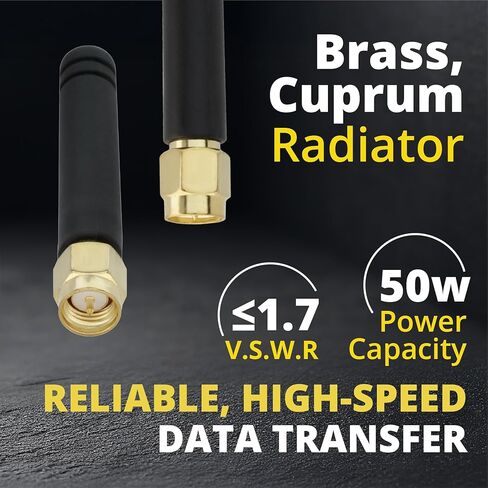 GSM Omni Directional Thumb Antenna with SMA Male L-Type Connector – CDMA and WCDMA, 2.5 dBi Gain and 900-1800 MHz (2 Pack) in Kuwait