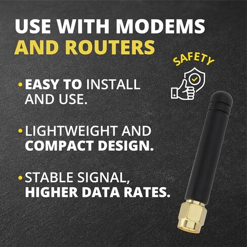 GSM Omni Directional Thumb Antenna with SMA Male L-Type Connector – CDMA and WCDMA, 2.5 dBi Gain and 900-1800 MHz (2 Pack) in Kuwait