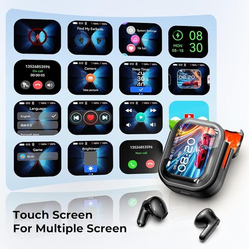 NE20 Translation Earbuds Real Time, AI 135 Language Translator Earbuds, LCD Touch Screen, HiFi Sound, Translate Ear Buds Wireless Bluetooth 6.0 Headphones Support Playing Music Phone Calls in Saudi Arabia