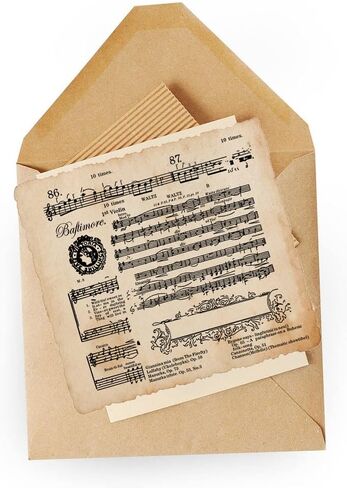Music Notes Background Clear Stamps for Card Making, Melody Stamps for Crafts and Photo Album Decorations, Music Song Transparent Silicone Clear Rubber Stamps for Crafting and DIY Scrapbooking in Saudi Arabia