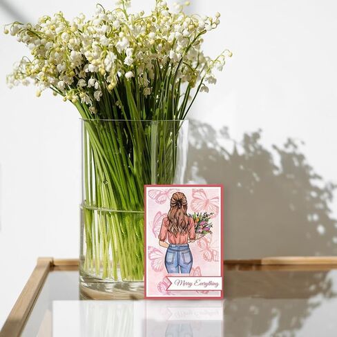Woman Flower Clear Stamps for Cards Making Lady's Back Silicone Clear Stamp Seals Transparent Stamps for DIY Scrapbooking Photo Album Journal Home Decoration in Saudi Arabia