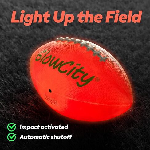 كرة القدم المتوهجة في الظلام من GlowCity - مقاس 3/6 هدايا كرة مضيئة للأطفال والمراهقين والكبار - كرة قدم مشرقة للألعاب الليلية في الهواء الطلق - أفكار هدايا عيد ميلاد رياضية للأولاد الذين تتراوح أعمارهم بين 6 7 8 9 10 11 12 13 14 in Kuwait