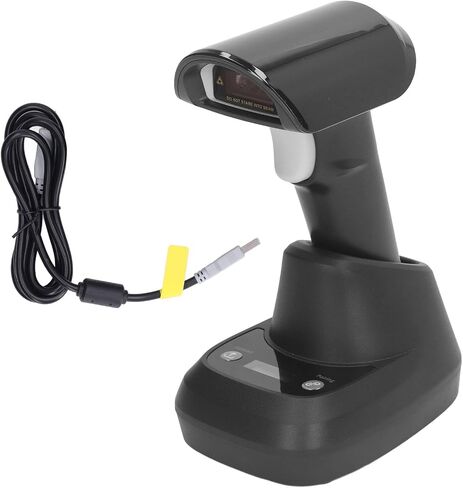 Bluetooth Barcode Scanner Wireless 1D 2D Bar Code Reader QR Code Scanner with Base for Logistics Express Retail Stores ABS Material in Saudi Arabia