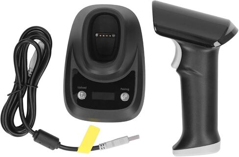 Bluetooth Barcode Scanner Wireless 1D 2D Bar Code Reader QR Code Scanner with Base for Logistics Express Retail Stores ABS Material in Saudi Arabia