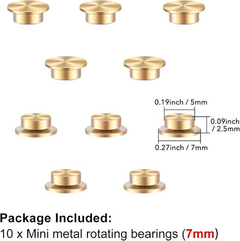 BAOFALI 20Pcs Mini Metal Rotating Bearings for DIY Handmade Crafts Paper Cards Scrapbooking DIY Greeting Cards 360°Rotation Smooth Spin Mechanism Spinner for Jewelry Making Nail Decoration in Saudi Arabia
