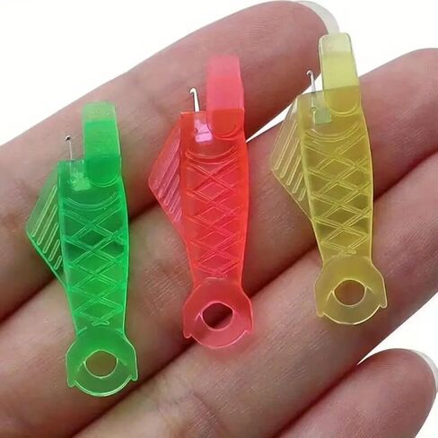 5pcs Needle Threader for Sewing Machine – Fish-Type Automatic Threading Tool for Hand & Machine Sewing, Embroidery, and DIY Crafts - Green in Saudi Arabia