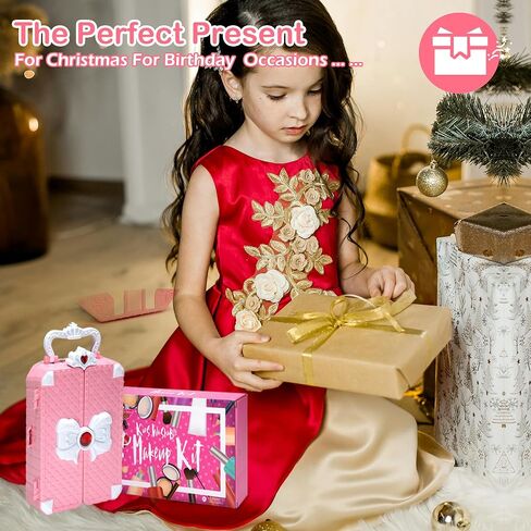Aimidola Kids Makeup Kit for Girl - Washable Non Toxic Kid Make Up Toys, Little Girls Play Makeup Set, Kids Toy for Toddlers Children Princess, Christmas Birthday Gift for 4 5 6 7 8 9 10 Year Old Girl in Kuwait