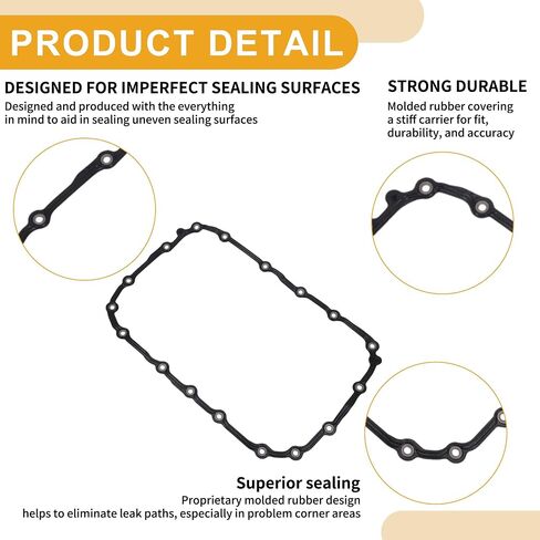 Car Oil Pan Gasket Car Transmission Oil Pan Gasket Engine Oil Pan Gasket Seal No.24117593565 for BMW 128i 2008-2013 Good Sealing 1 Pcs in Saudi Arabia